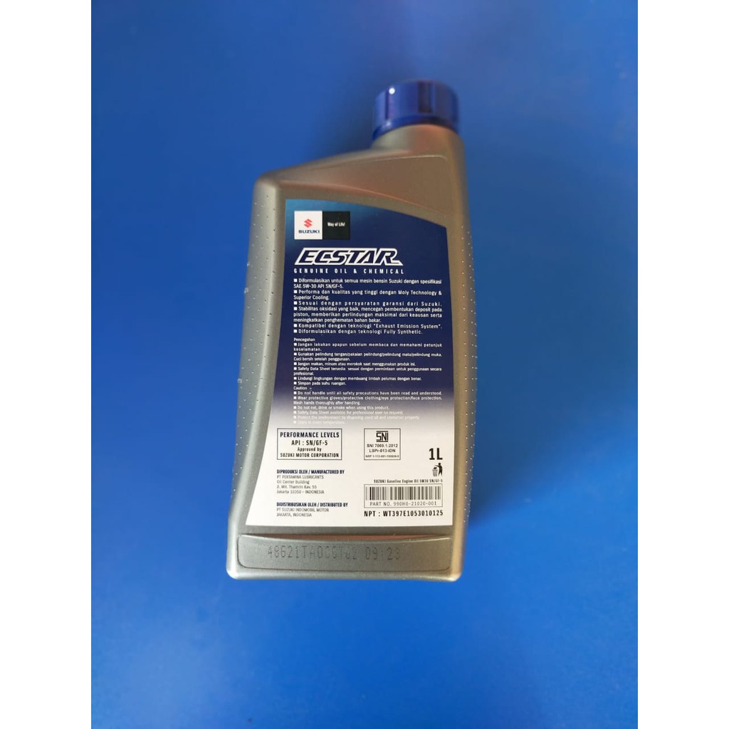 Oli Mesin Suzuki Ecstar 5w30 SN Fully Synthetic 1 Liter