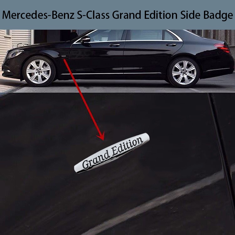 1Pcs 3D Logam Grand Edition Mobil Side Fender Belakang Bagasi Lencana Stiker Emblem Mobil Styling Aksesoris untuk Mercedes-Benz S-Class