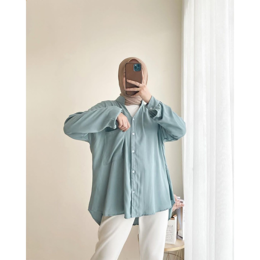 Kemeja Basic Oversize Shirt / Freya Oversized Shirt / Kemeja Polos Oversize