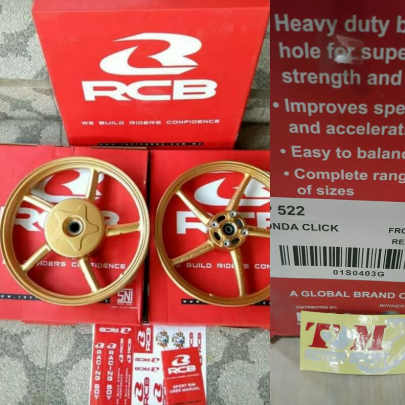 VELG RACING RCB SP 522 & SP 811 RING MATIC VARIO 110/BEAT/SCOOPY/SPACY 185/215-R14