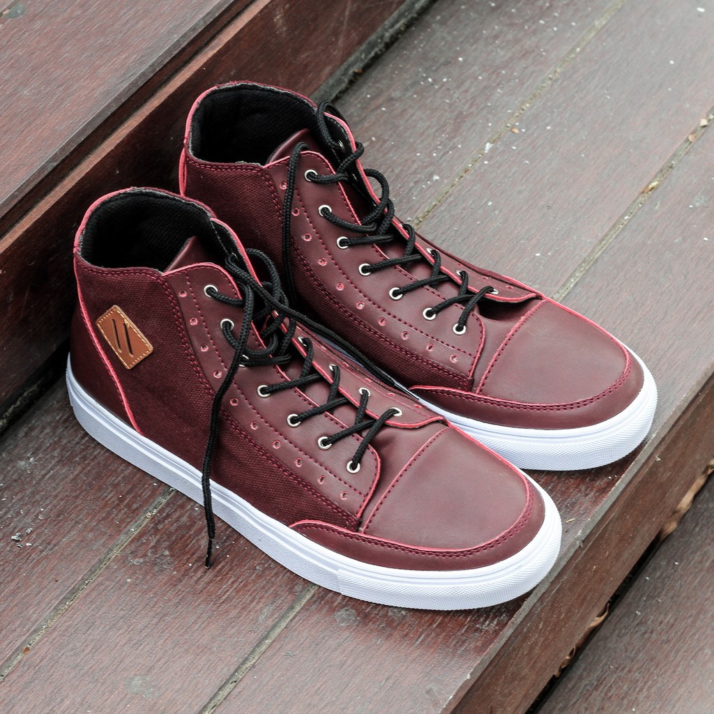 ARIZONA MAROON |FORIND x Lvnatica| Sepatu Vintage Klasik  Pria/Cowok/Men - Boots Original Footwear