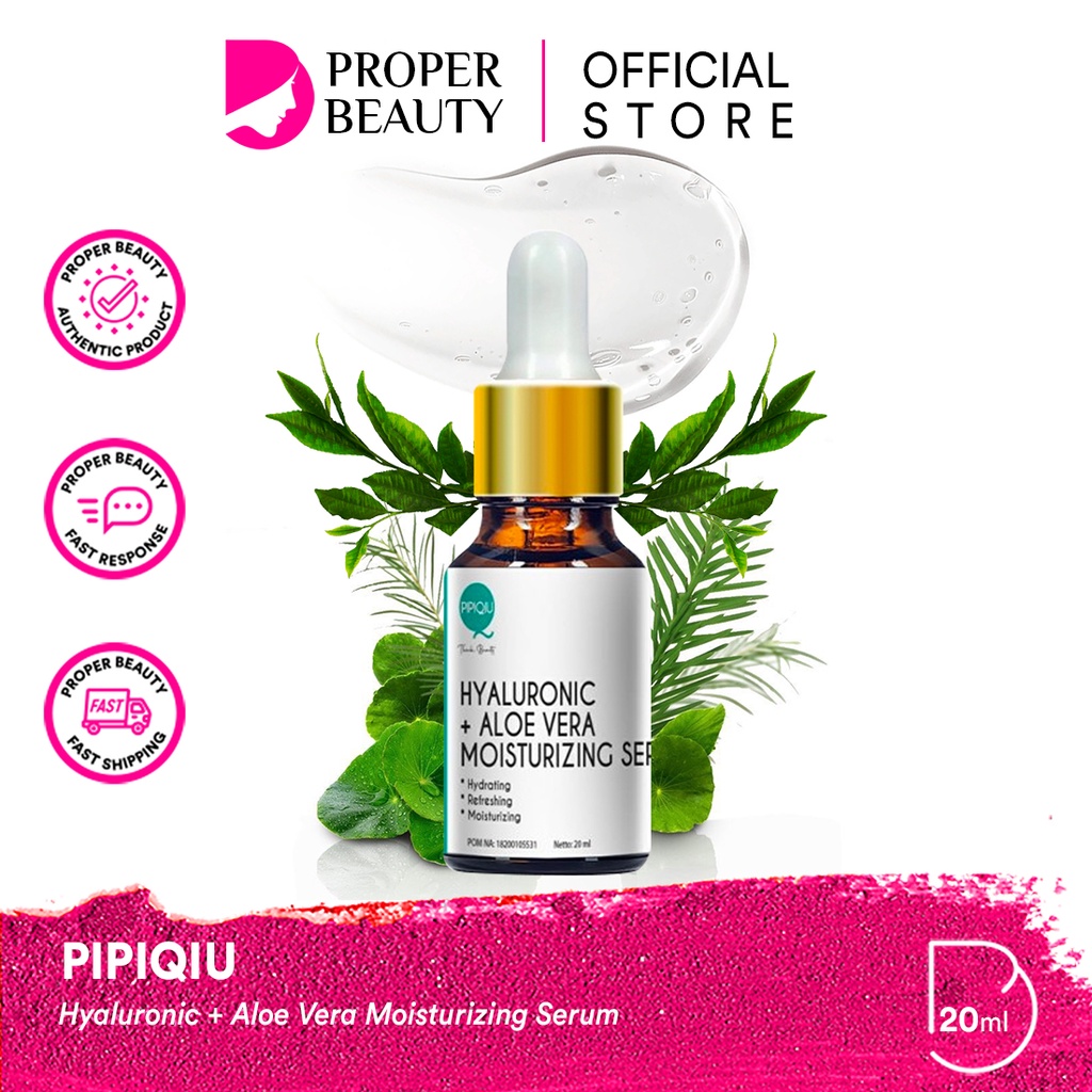 PIPIQIU Hyaluronic + Aloe Vera Moisturizing Serum Indonesia / Niacinamide Vit C Aha Bha Pha Gold