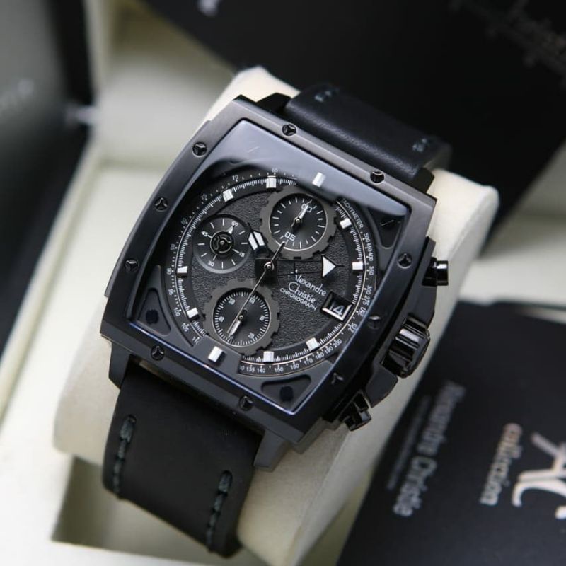 Jam Tangan Alexandre Christie AC6376 MC Full Black