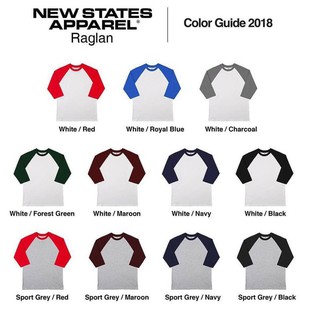  Kaos  Polos NSA  Raglan Lengan 3 4 New States Apparel 