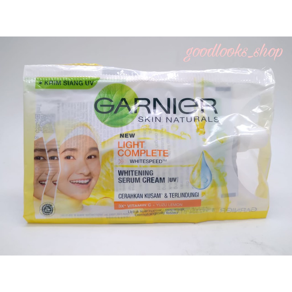 Jual Garnier Light Complete Whitening Serum Cream Sachet 7ml Shopee Indonesia