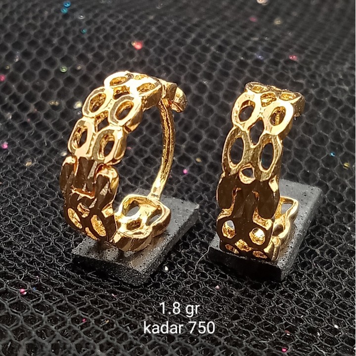 Anting Jipsi Emas 17 K - 1.8 gr Kadar 750 - 2596