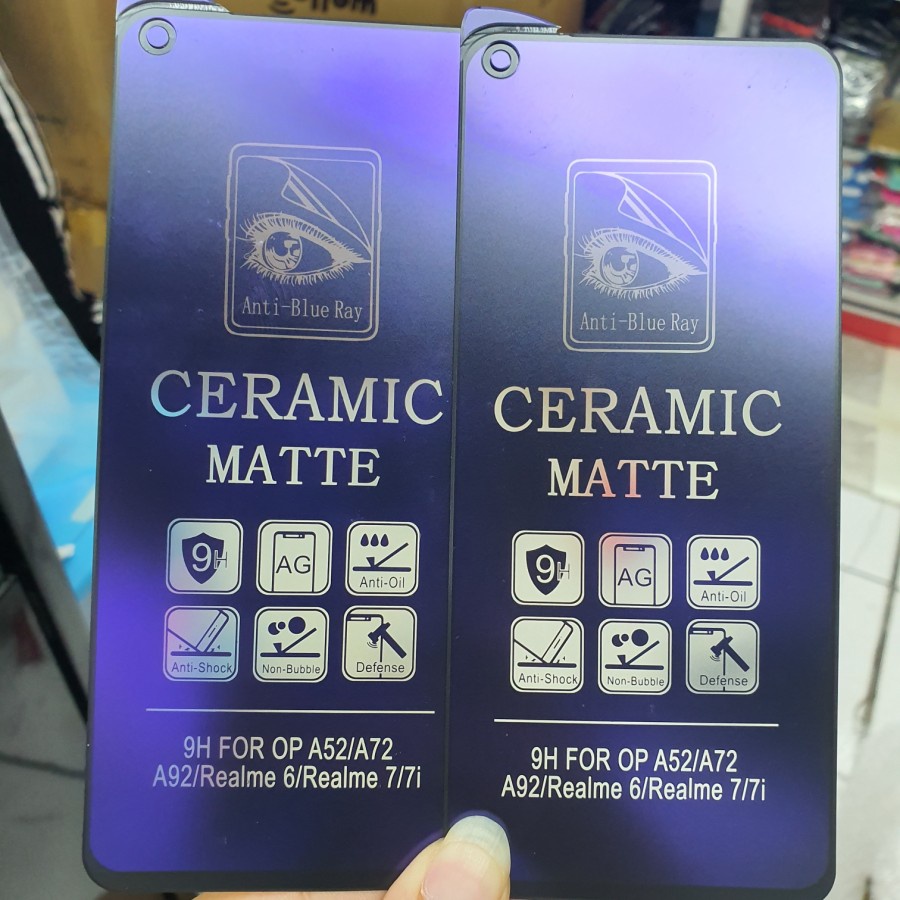 REALME C1 C2 C3 C17 7i 7 PRO REALME 7 ANTI GORES CERAMIC BLUE LIGHT MATTE LENTUR PLASTIK MIKA SCREEN GUARD PELINDUNG LAYAR ANTI RADIASI