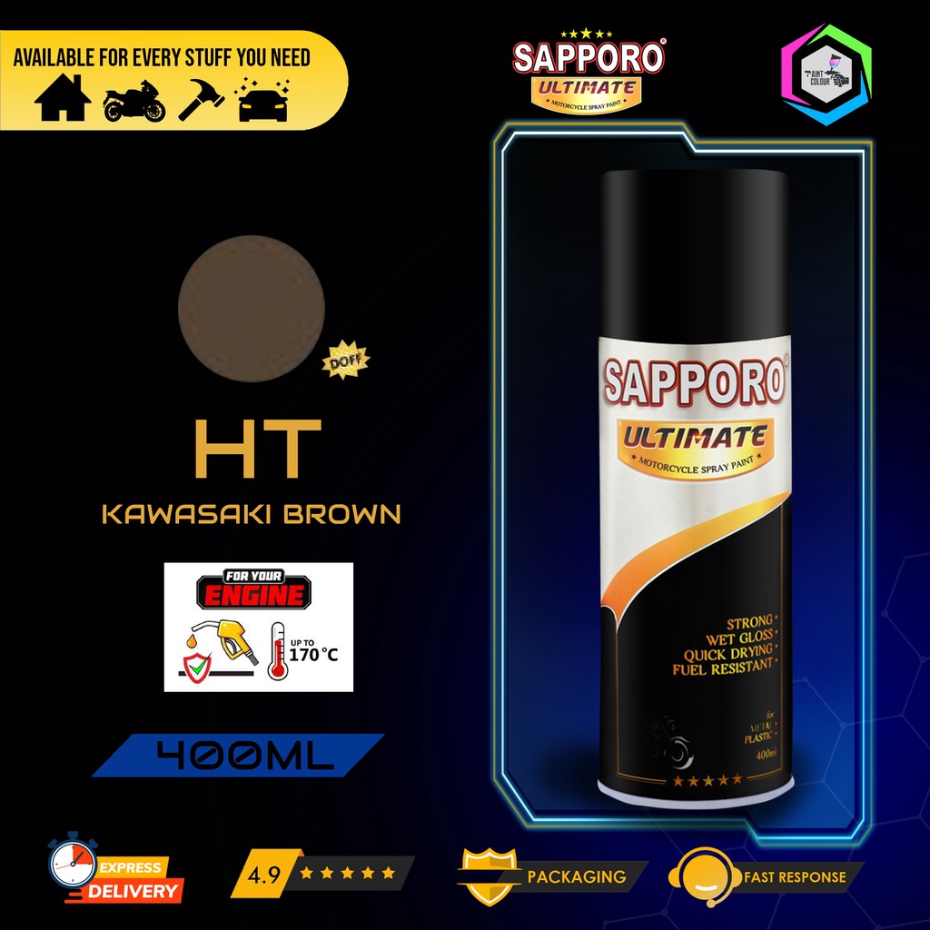 SAPPORO ULTIMATE Colour Cat Semprot HI-TEMP KAWASAKI BROWN