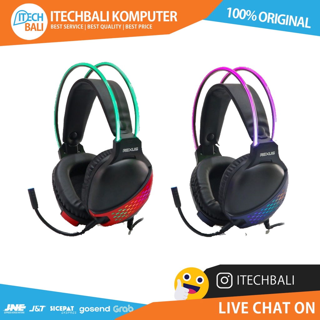 HEADSET REXUS F88 Headband Rgb | ITECHBALI