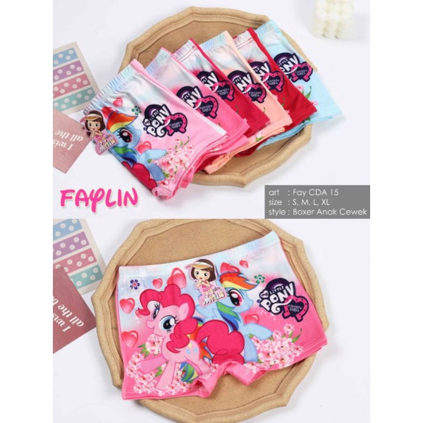 FAYLIN  |celana dalam Boxer Anak Perempuan / LITTLE PONNY / dalaman anak murah/size S-XL