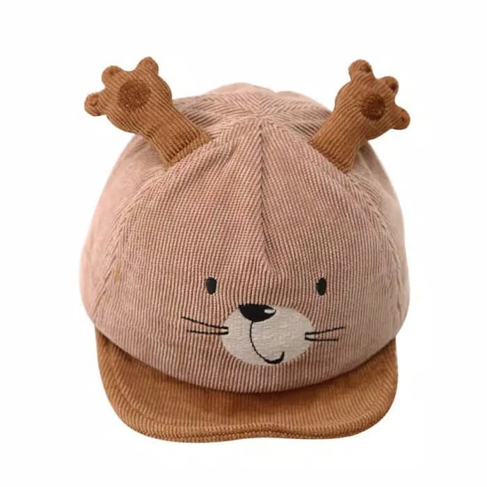 topi bayi coklat gambar lucing lucu for baby boy & girl