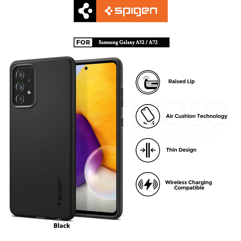 Original Case Spigen Case Samsung Galaxy A52 / A72 Spigen Thin Fit Slim Hybrid Casing Cover