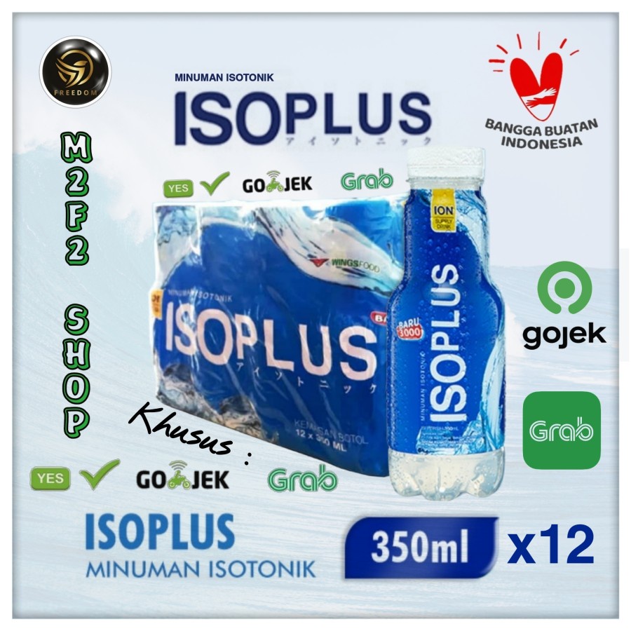 

Isoplus Minuman Isotonik Botol Plastik Pet - 350 ml Kemasan Karton (Khusus Bluebird/Gojek/Grab)