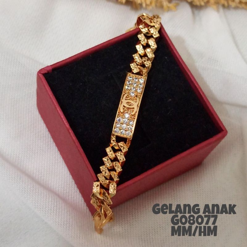 Gelang Anak Yaxiya Sisik Naga Plat Zircon G08077