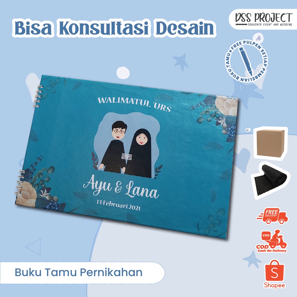 

Buku tamu nikahan / buku tamu custom desain / guestbook custom