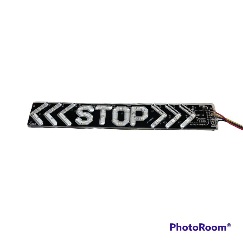 lampu stop LED tulisan stop plus sein sen 12volt universal