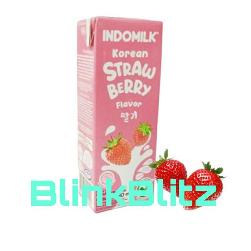 Indomilk Korean Strawberry Susu UHT 180 ml