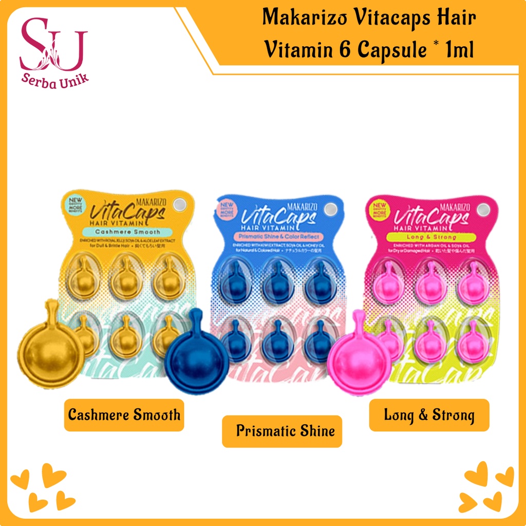 Makarizo Vitacaps Hair Vitamin 6X1 ml / Long Strong / Prismatic Shine / Cashmere Smooth