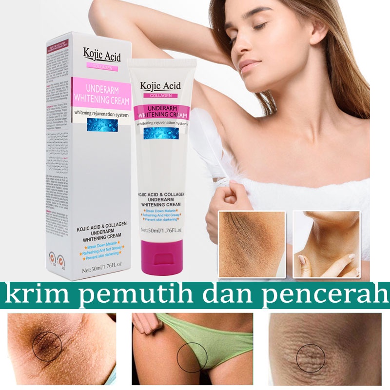 【Barang spot】pemutih mencerahkan, melembapkan, tubuh ketiak selangkanganCream Private Part Krim Pemutih 50ml Merah muda untuk bagian pribadi untuk menghilangkan melanin