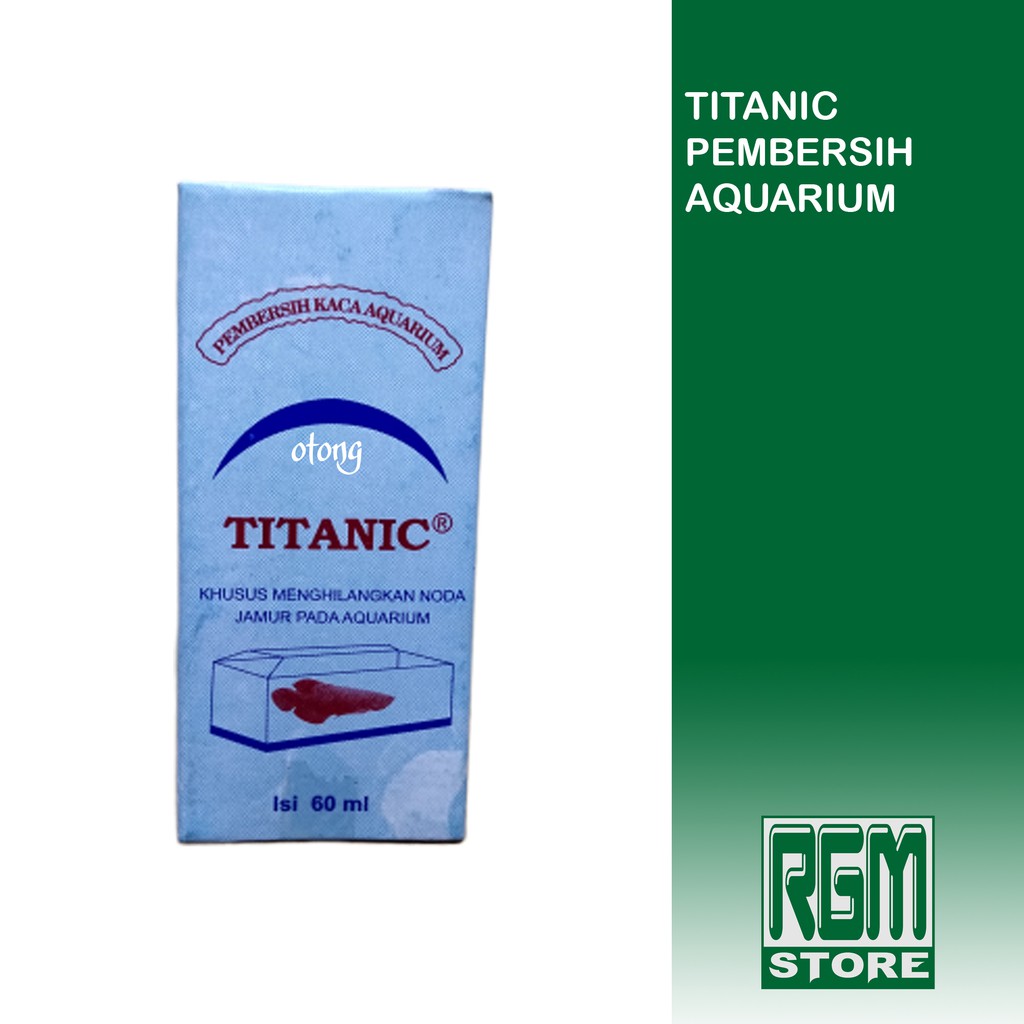 obat pembersih anti jamur kaca aquarium titanic 60 ml murah