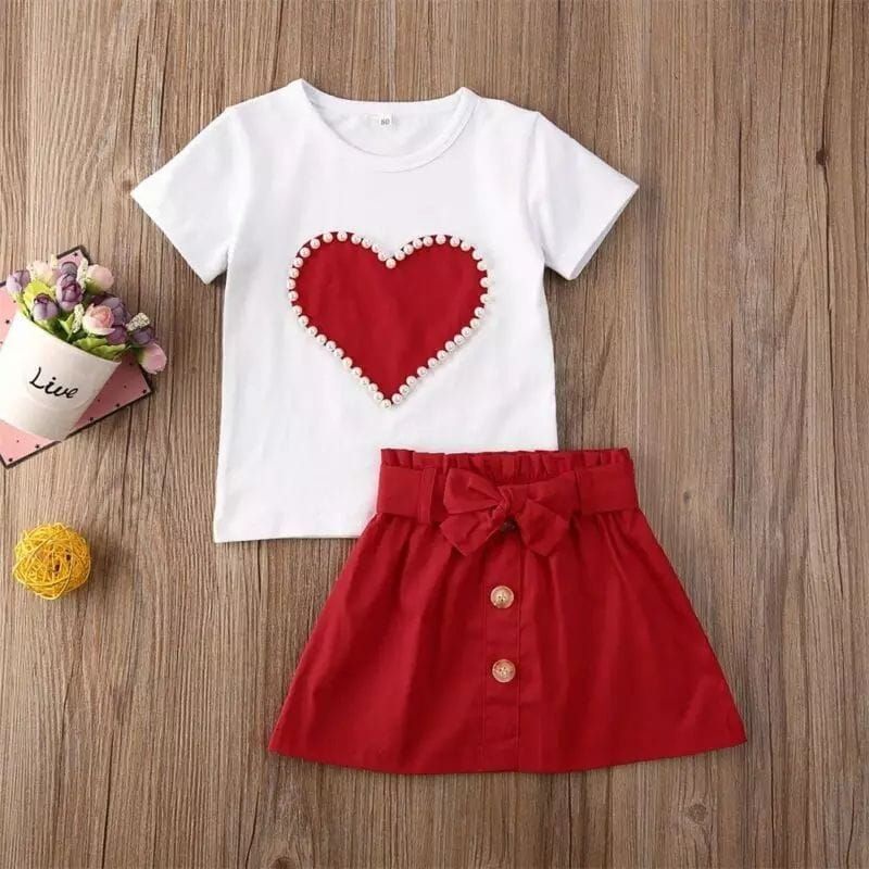 SETELAN ANAK PEREMPUAN / SET ROK ANAK CEWEK USIA 3-5 TAHUN / LOVI