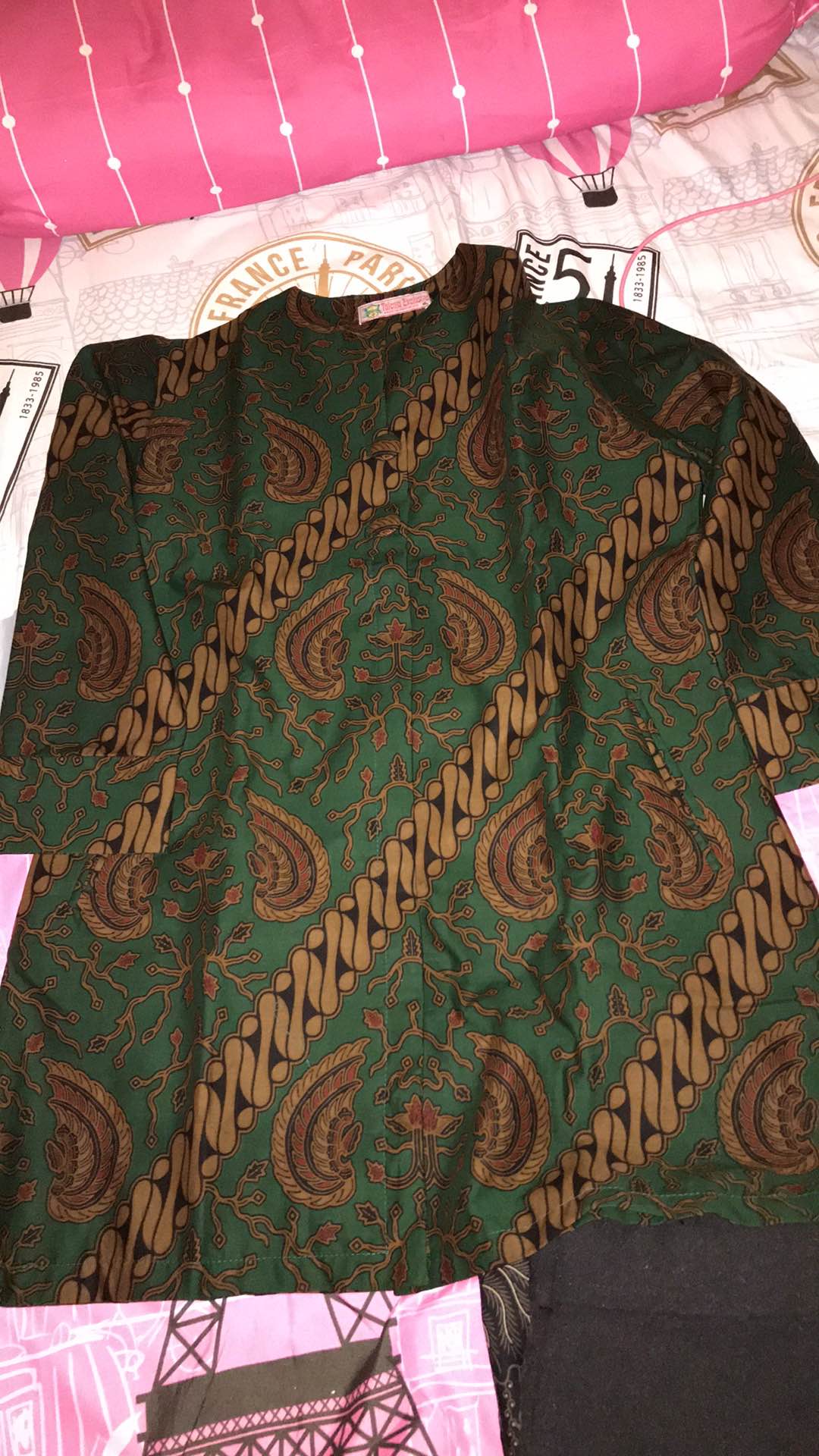 Tey-17 Batik Wanita Asj Sa Hrb026 Kenongo Kemeja Tosca Pendek