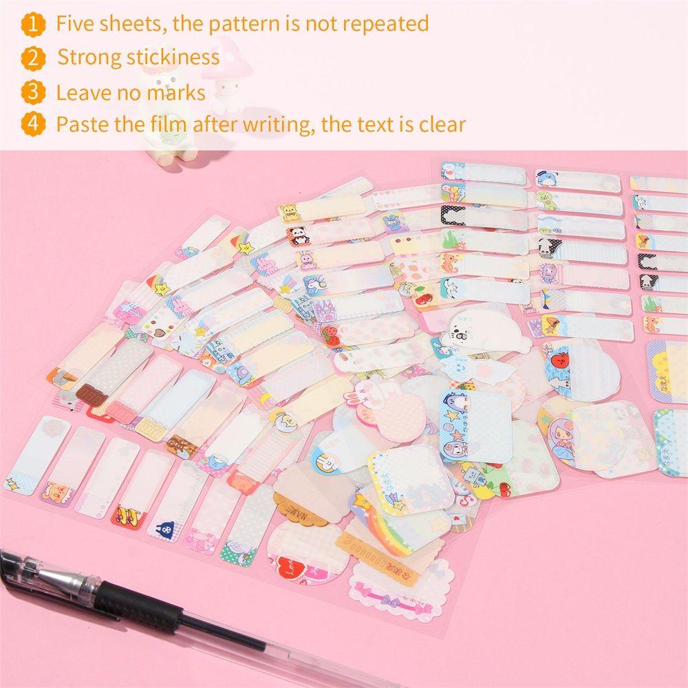 Suyo 140Pcs Kartun Cute Tag Tahan Air Self-adhesive Cup Bottle Mark Sticker Label Botol