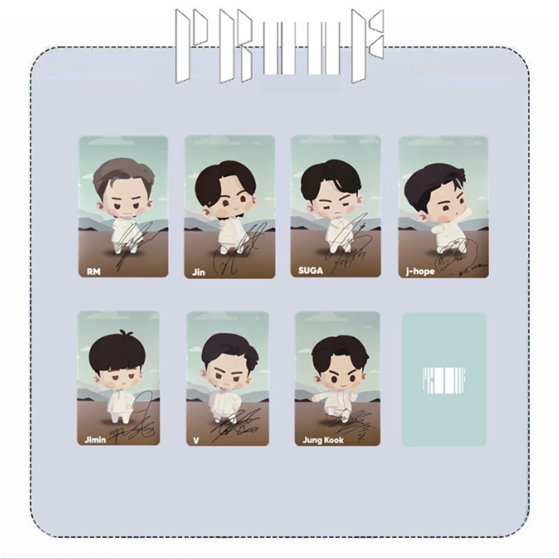 7pcs / Set Kartu Pos Desain BTS Ukuran Kecil