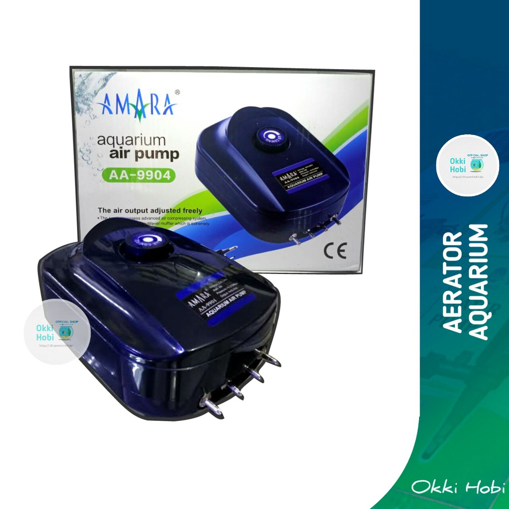 Pompa Aerator Udara Aquarium Amara 4 Lubang 8 Watt Aquascape