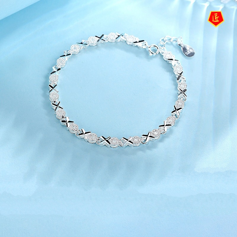 [Ready Stock]Korean Simple Personalized 925 Silver Bracelet