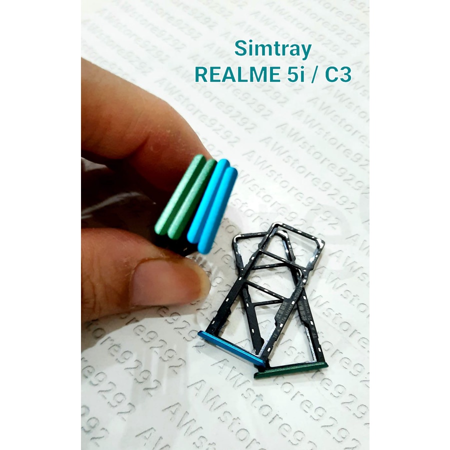 Slot Tempat Dudukan Kartu Simcard Sim card Lock Simtray Sim Tray Realme 5i / C3