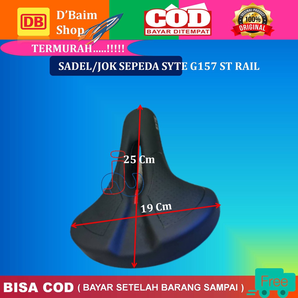 Sadel Jok Sepeda Syte Gel G157 ST Rail Anti Panas dan Pegal