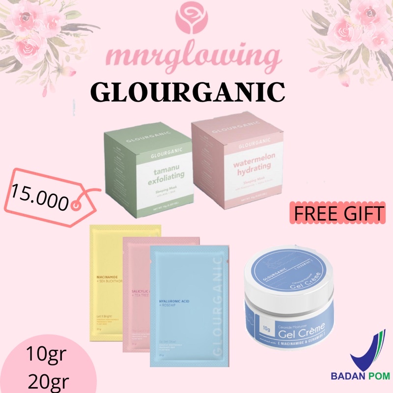[READY] GLOURGANIC SLEEPING MASK TAMANU EXFOLIATING WATERMELON HYDRATING SLEEPINGMASK MASKER NIACINA