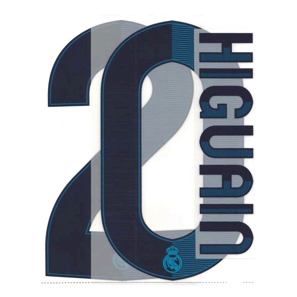 REAL MADRID 2012 13  Home  HIGUAIN  original nameset for Jersey Bagus