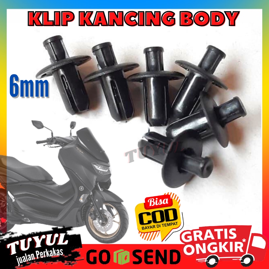 Klip Clip Body Motor Yamaha Nmax Vario PCX Aerox Beat Lexi Spacy ADV Universal Baut Rivet Baud Tumpul