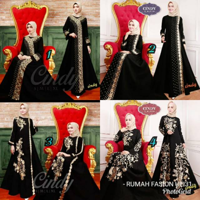 Gamis JETBLACK bordir bisa buat seragaman!!