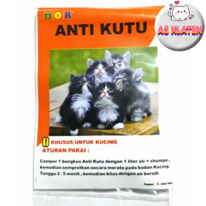 DOR-Obat Anti Kutu Kucing-Serbuk-2g