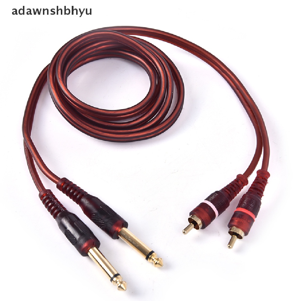 Kabel Audio Mixer Dual Rca Male To Dual Rca Male 6.35mm 1 / 4 Inch Panjang 1.5m