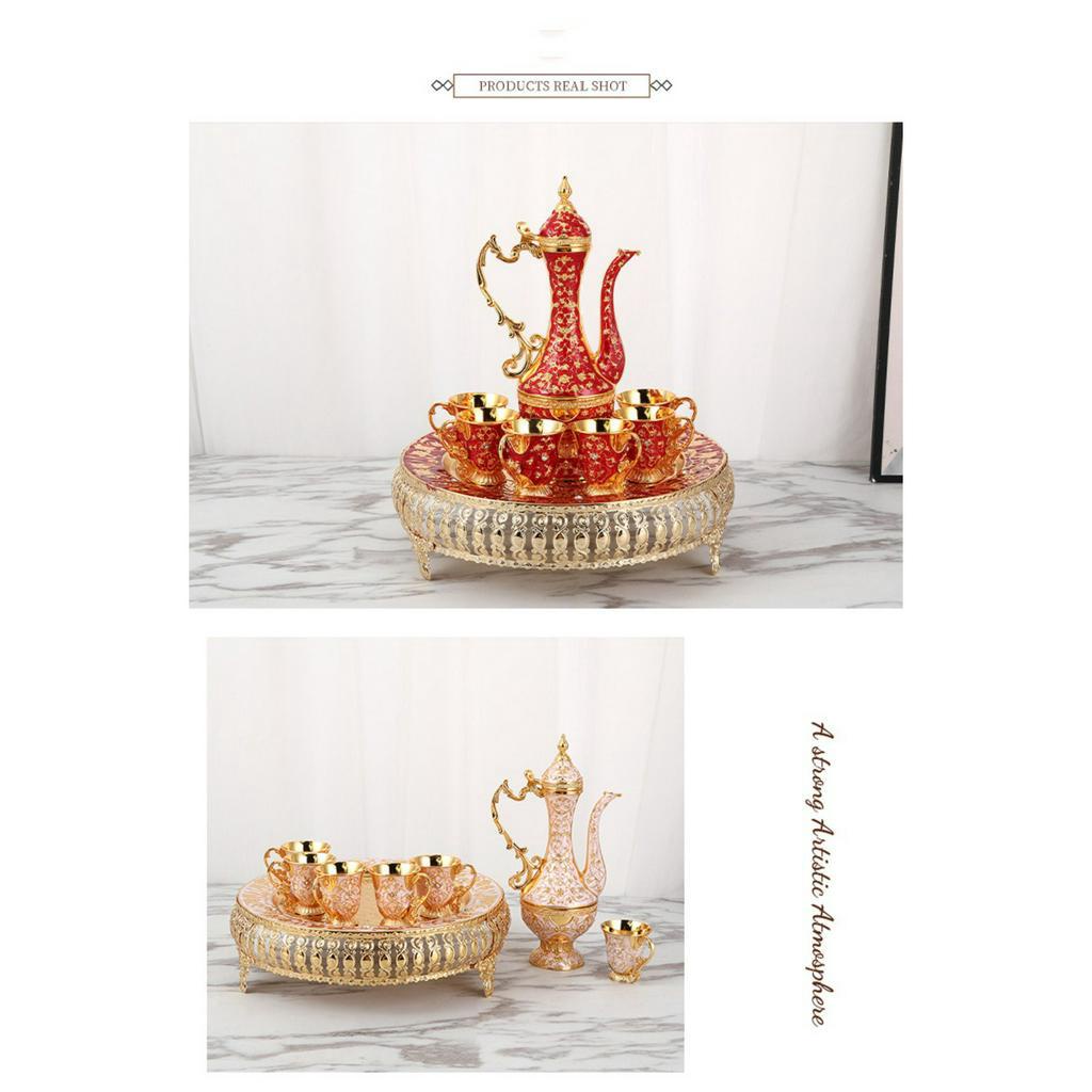 Mi.more New Teko Arab Aladin Set 7 Gold Warna Emas Ornament/Set Gelas Anggur Kendi