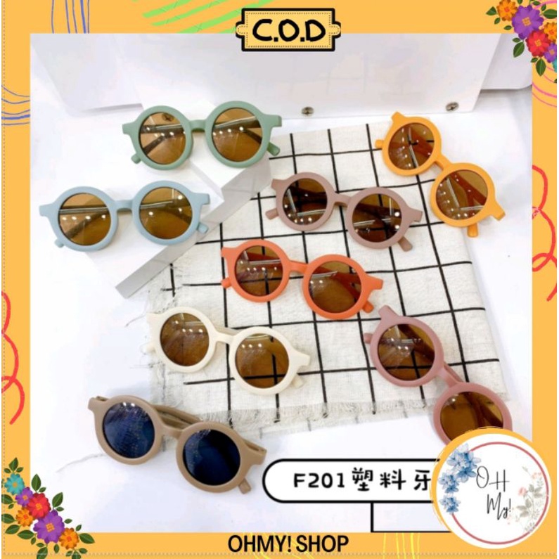 [ COD ] Kacamata Anak New Trend Model Bulat Boboho Gaya Korea / Fashion Anak Terbaru Bulat Unisex High Quality-2