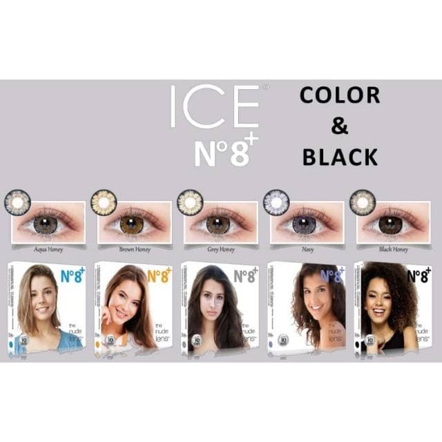 ORIGINAL Softlens ICE N8+ (New) Big eyes 16mm - Aqua honey, Normal