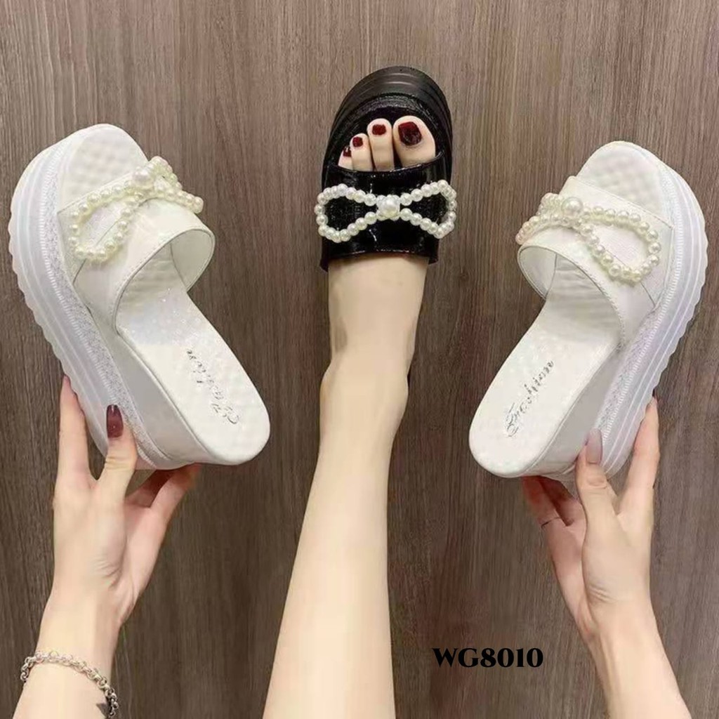 PRF Sandal Wedges Highsole Pearl Korea Shoes WG8010