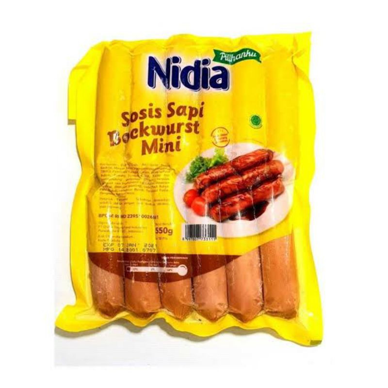 

nidia sosis sapi bockwurst mini isi 12