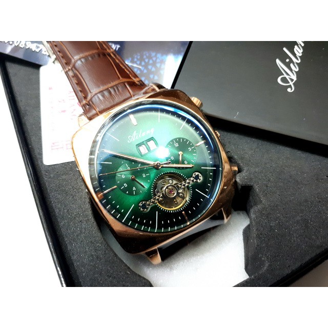 Jam Tangan Automatic Pria Ailang 8655 Chronograph Stainless Steel Waterproof