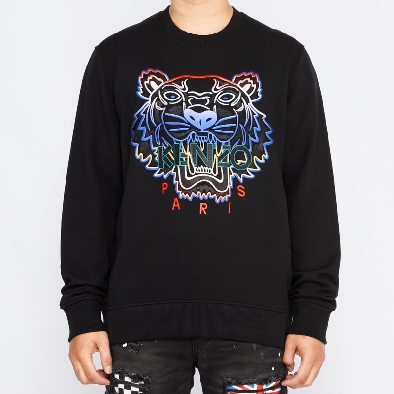 Ken. Tiger Crewneck Black Rainbow