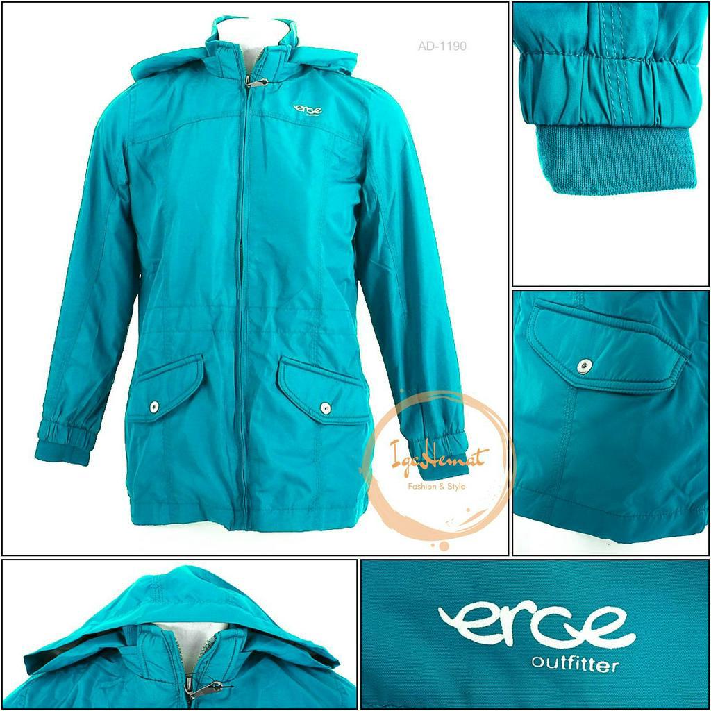 JAKET PARASIT PEREMPUAN HIJAU MUDA ERCE M-XL[AD1190]
