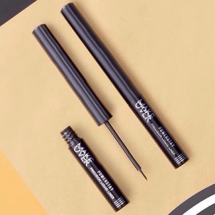 ✦SINAR✦ Make Over Powerstay Precision Liquid Liner | jet black | cobalt blue