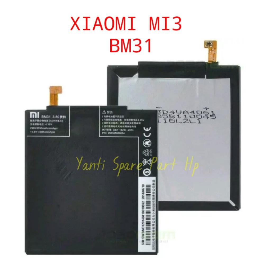 Baterai Xiaomi Mi3 BM31 Original New