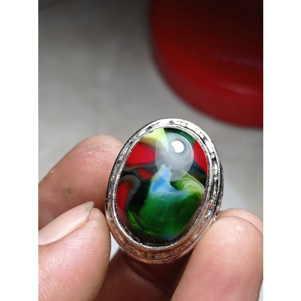 akik pancawarna rubah