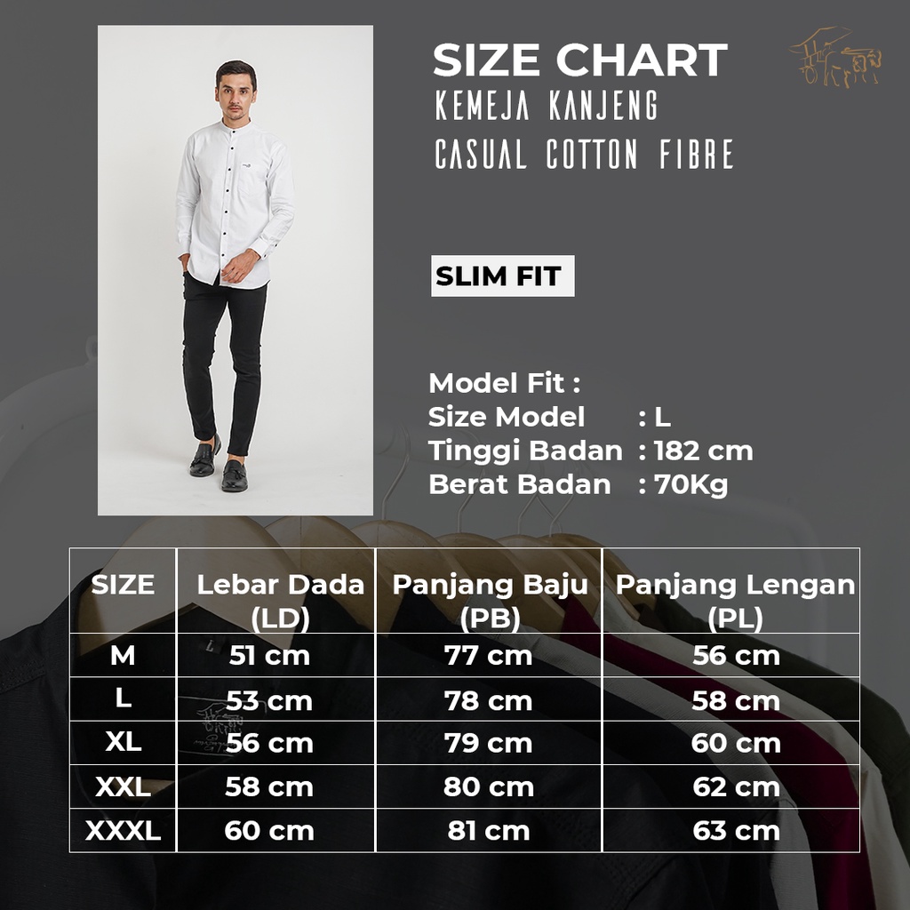 Kemeja Pria Lengan Panjang I Kemeja Kanjeng Casual Cotton Fibre Premium